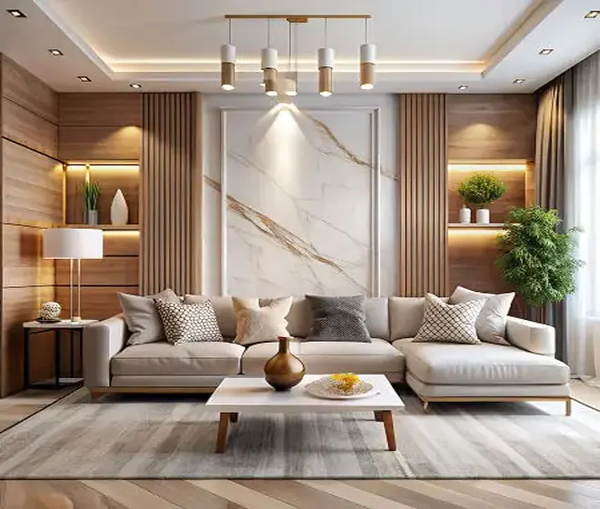Interior design workspace during a Lakshya Constructions project